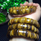 Natural Yellow Tigereye Hand Row Hyun Light Tigereye Hand String