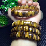 Natural Yellow Tigereye Hand Row Hyun Light Tigereye Hand String