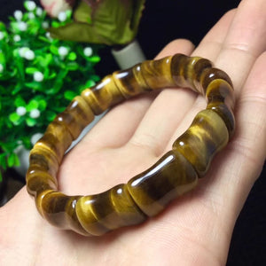 Natural Yellow Tigereye Hand Row Hyun Light Tigereye Hand String