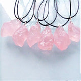 Natural Yellow Pink Crystal Raw Stone Mineral Specimens Pendant