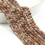 Natural Yellow Wood Grain Stone Beads Faceted Loose Spacer Waist Beads