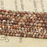Natural Yellow Wood Grain Stone Beads Faceted Loose Spacer Waist Beads