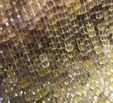 Yellow Fluorite Cube Beads for Bracelet Making