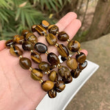 Yellow Tiger's Eye Crystal Bracelet Titanium Beads Jewelry AAAAA