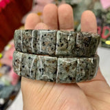 Yooperlite Flame Stone Beads Bracelet Gemstone Bangle