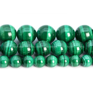 Zambia Green Malachite Stone Beads 4-12MM for Jewelry Making
