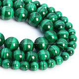 Zambia Green Malachite Stone Beads 4-12MM for Jewelry Making