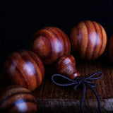 Zambia Rose Wood Bracelet 18-20mm Beads Buddha Bracelet Men's Jewelry