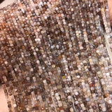 Natural Agate 3-3.5mm Cube Faceted Beads for Jewelry Making