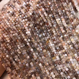Natural Agate 3-3.5mm Cube Faceted Beads for Jewelry Making