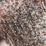 Natural Agate 3-3.5mm Cube Faceted Beads for Jewelry Making