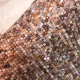 Natural Agate 3-3.5mm Cube Faceted Beads for Jewelry Making