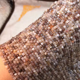 Natural Agate 3-3.5mm Cube Faceted Beads for Jewelry Making