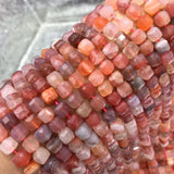Natural Agate 6-7mm Cube Faceted Beads for Jewelry Making