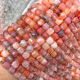 Natural Agate 6-7mm Cube Faceted Beads for Jewelry Making