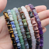 Agate Amethyst Tiger Eye Labradorite Bamboo Beads 8X12mm