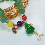 Natural Agate Bracelet for Women Gourd Hand String Autumn Winter Gemstones