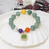 Natural Agate Bracelet for Women Gourd Hand String Autumn Winter Gemstones