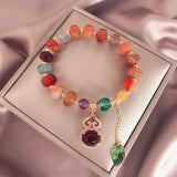 Natural Agate Bracelet for Women Gourd Hand String Autumn Winter Gemstones