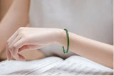 Agate Chalcedony Bracelet Women Retro Chinese Peach Blossom Jingle Bracelet