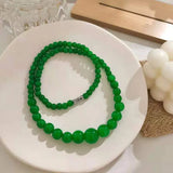 Agate Chalcedony Crystal Necklace Tower Chain Women's Necklace