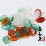 100% Real Jade Bracelets Necklace Agate Handcarved Cherry Petal DIY