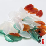 100% Real Jade Bracelets Necklace Agate Handcarved Cherry Petal DIY