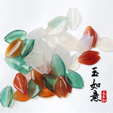 100% Real Jade Bracelets Necklace Agate Handcarved Cherry Petal DIY
