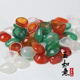 Handcarved Agate Plum Bossom Petal DIY Jade Accessories