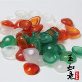 Handcarved Agate Plum Bossom Petal DIY Jade Accessories
