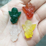 Natural agate small angel jade pendant wenwan accessories bag hanging