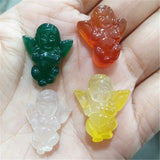 Natural agate small angel jade pendant wenwan accessories bag hanging
