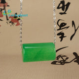 Natural Green Malay Jade Tube Pearl Pendant
