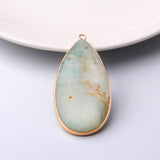 Amazonite Stone Pendant Necklace for Women