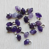 Amethyst Stone Point Charms Pendants for Jewelry Making
