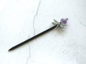 Amethyst Crystal Hairpin Bridal Comb BOHO Wedding FZ-05