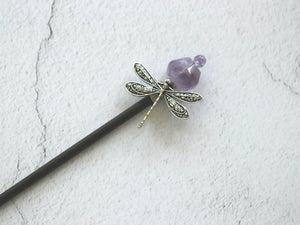 Amethyst Crystal Hairpin Bridal Comb BOHO Wedding FZ-05