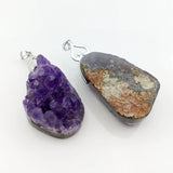 Amethyst Druzy Pendant 925 Sterling Silver Charms Necklace