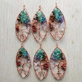 Amethyst Stone Copper Wire Wrapped Tree of Life Pendants 6pcs/lot