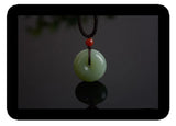 Natural Tian Baiyu Jade Ink Jade Ping-line Pendant Couple Jade Necklace Pendant
