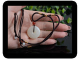 Natural Tian Baiyu Jade Ink Jade Ping-line Pendant Couple Jade Necklace Pendant