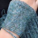 Natural Apatite 3mm Cube Faceted Beads for Jewelry Making