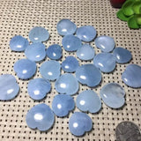 Aquamarine Heart Pendant Crystal Drop Necklace