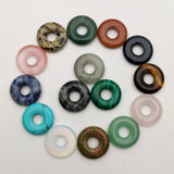 18mm Circle Donut Stone Charms Pendants for Jewelry Making 15pcs/lot
