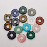 18mm Circle Donut Stone Charms Pendants for Jewelry Making 15pcs/lot
