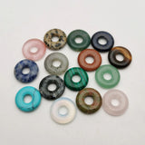 18mm Circle Donut Stone Charms Pendants for Jewelry Making 15pcs/lot