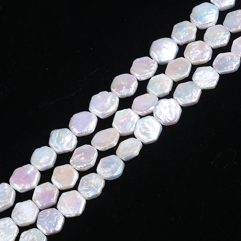 Baroque Freshwater Pearls Hexagonal Beads DIY Jewelry
