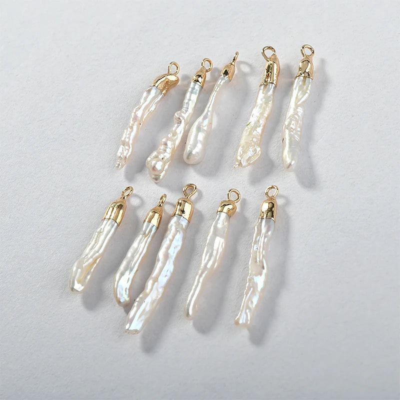 Baroque Long Toothpick Pearl Pendant DIY Jewelry Accessory