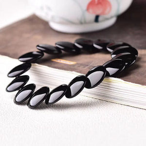 Natural Agate Bracelet 14MM Hand String Fortune Transfer Anti Evil Oil