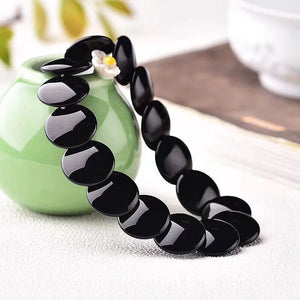 Natural Agate Bracelet 14MM Hand String Fortune Transfer Anti Evil Oil